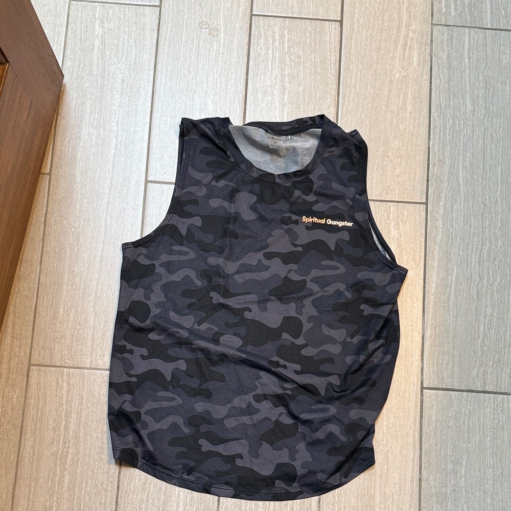 Spiritual Gangster Black and Gray Camouflage Tank
